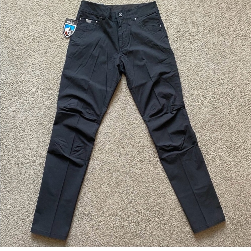 KUHL Revolvr Rogue Pant 30x34 Tapered Lightweight Durable Stretch Ink Black NWT